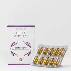 500mg - 10x50mg THC PLUS (RSO) Capsules by Herb Angels