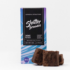 240mg Indica Shatter Brownies - Full Spectrum Extract by Euphoria Extractions
