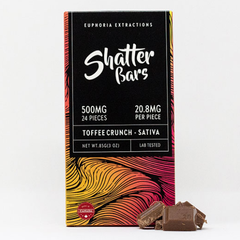 500mg Sativa Toffee Crunch Shatter Bar by Euphoria Extractions