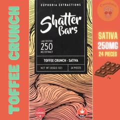 Euphoria Extractions Shatter Bars Toffee Crunch Sativa 250mg