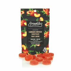 Sour Peach Fruit Chews, 100mg - CA