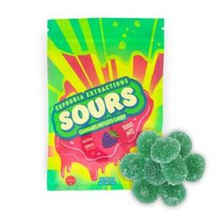 3000mg Sativa Blue Raspberry Sours by Euphoria Extractions (100mgx30)