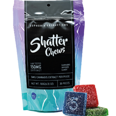 Euphoria Extracts Shatter Chews 150mg 600mg 3000mg Indica Sativa