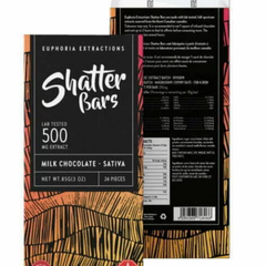 SHATTER BAR INDICA MILK CHOCOLATE 500MG