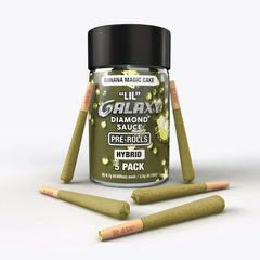 Banana Magic Cake (Hybrid) Galaxy Mini 5-pack 3.5G Diamond Infused Prerolls