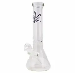 14” Large Glass Beaker Bong, CAFE Icon