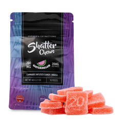 200mg Indica Watermelon Shatter Chews by Euphoria Extractions (20mg x10)