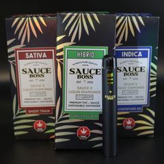 SAUCE BOSS | 1.1G  DISPOSABLE PEN SELECTION - SAUCE & LIQUID DIAMONDS