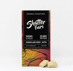 500mg Sativa Cookies and Green Shatter Bar by Euphoria Extractions