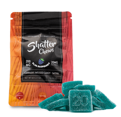 200mg Sativa Blue Raspberry Shatter Chews by Euphoria Extractions (20mg x10)