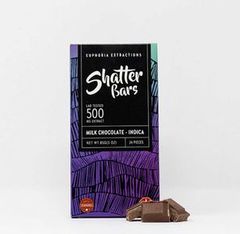 500mg Indica Milk Chocolate Shatter Bar by Euphoria Extractions