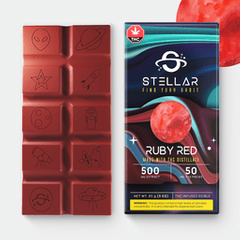 500mg Rocket Ruby Red Chocolate Bar by Stellar Treats