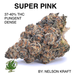 SUPER PINK AAAAA+ 37-40% THC (2 OZ FOR $260) BY: TYSON FARMS CRAFT