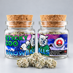  STICKY ZOO - SNOW BALLS (2G) - LSO Flower/Distillate/THCA Diamond Dust