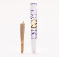 1 x 0.5g Infused Sticky Banger Pre-Roll Indica Vanilla Bean by KushKraft