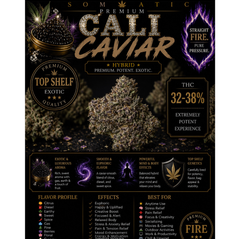 Cali Caviar | KRAFT |  Hybrid | 32-38% THC | $140 an oz | $200 for 2 Ozs | 