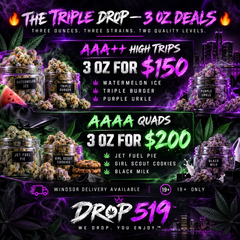 3 OZ AAA++ — $150 OR GO QUADS: 3 OZ AAAA — $200 ( Read Description )