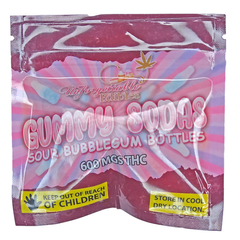 UNFORGETABLE EDIBLES-GUMMY SODAS SOUR BUBBLEGUM 600mg