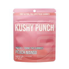 Kushy Punch - Indica Peach Mango INDIVIDUAL GUMMIES 100MG