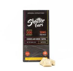 1200mg Sativa Cookies and Green Shatter Bar by Euphoria Extractions