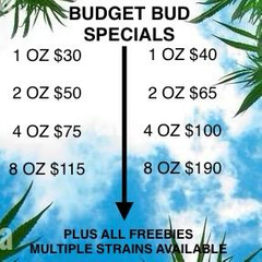 2 OZ $50 & $65 / 4 OZ $75 & $100 / 8 OZ $115 & $190 / 16 oz $350 - (PLUS 1 OZ SHAKE / 2 PREROLLS / 1g HASH OR 1g QUADS AAAA+ OR EDIBLES)