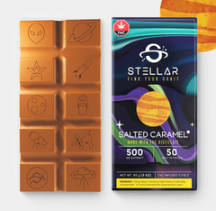 500mg Spaceship Salted Caramel Chocolate Bar by Stellar Treats
