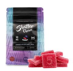 50mg Indica Cherry Shatter Chews by Euphoria Extractions (5mg x10)