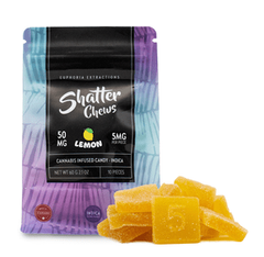 50mg Indica Lemon Shatter Chews by Euphoria Extractions (5mg x10)