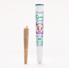 1 x 0.5g Infused Sticky Banger Pre-Roll Hybrid Grape Ape by KushKraft