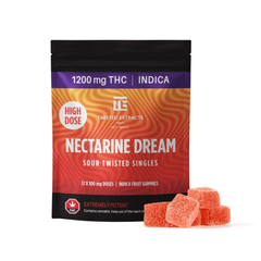 Nectarine Dream High Dose Indica THC Gummies | 1200mg | Twisted Extracts