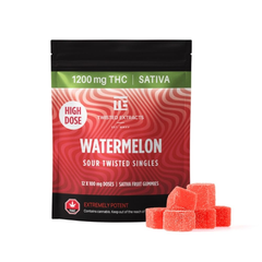 Watermelon High Dose Sativa THC Gummies | 1200mg | Twisted Extracts
