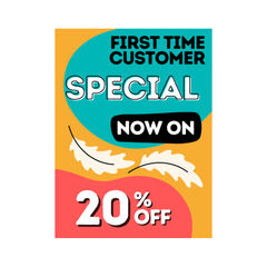 * 20% OFF FIRST TIME CUSTOMER SPECIAL