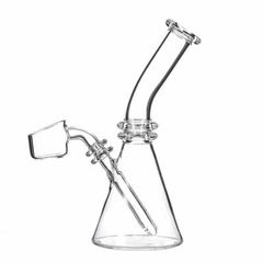 5" Full Quartz Beaker Dab Rig with Banger - Glass Dab Rig