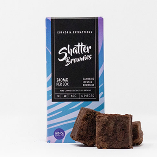 240mg Indica Shatter Brownies - Full Spectrum Extract by Euphoria Extractions