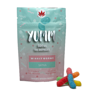 Yumm - WIGGLY WORMS 500MG - Indica or Sativa