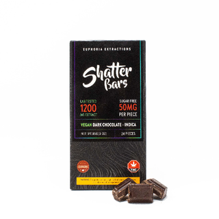 Indica 1200mg Dark Chocolate Shatter Bar (Vegan)