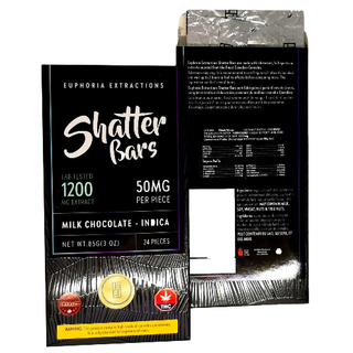 Milk Chocolate Indica 1200mg Shatter Bar