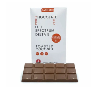 Cannamo – Full Spectrum CBD 1:1 Delta 8 Chocolate – 450mg- Toasted Coconut