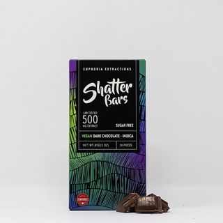 Dark Chocolate Vegan Indica 500mg Shatter Bar by Euphoria Extractions