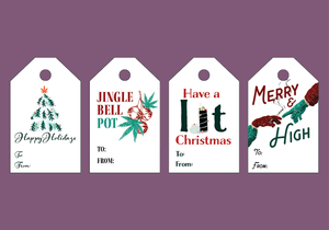 Printable Cannabis Christmas Tags
