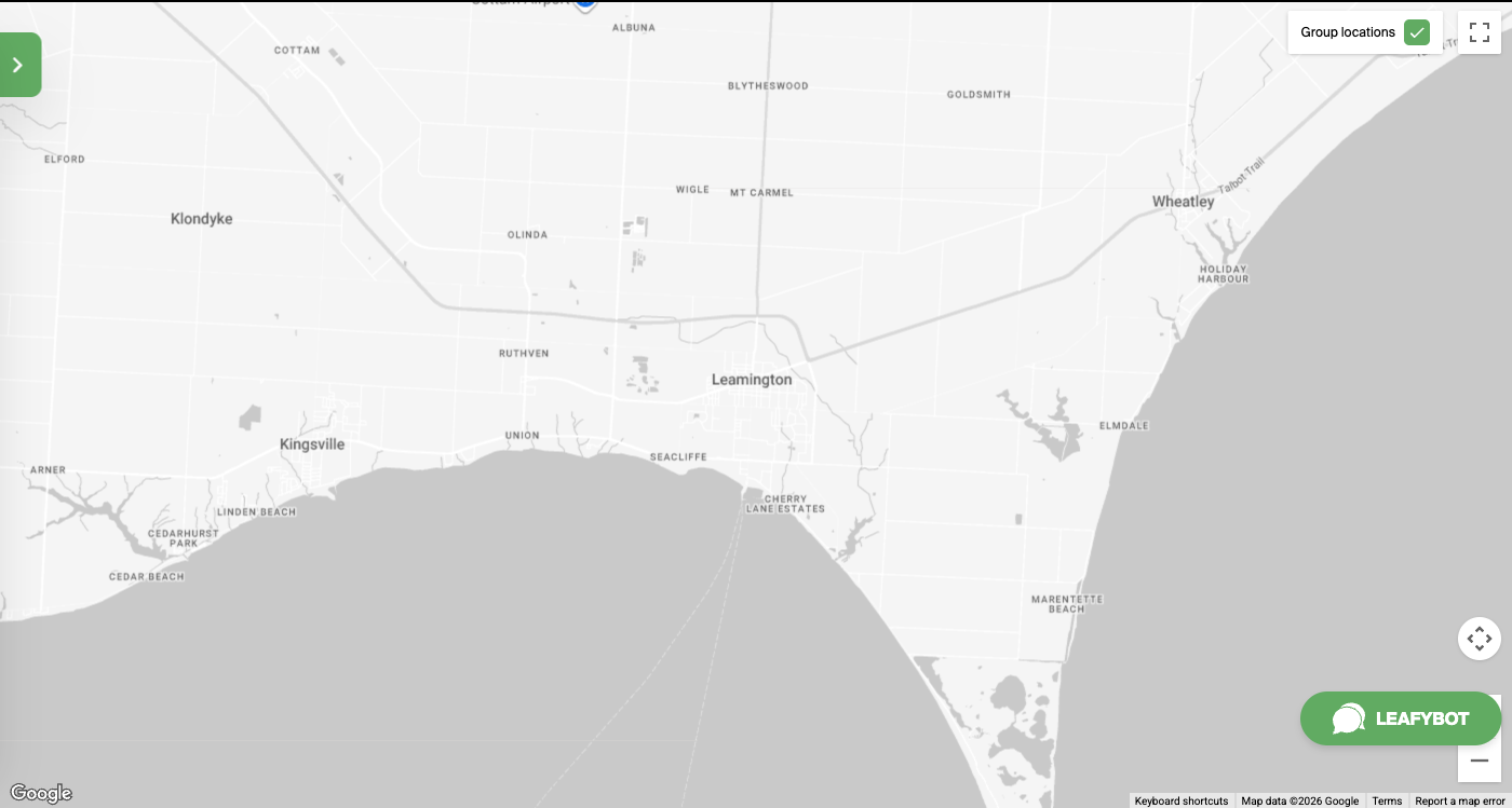 Leamington map