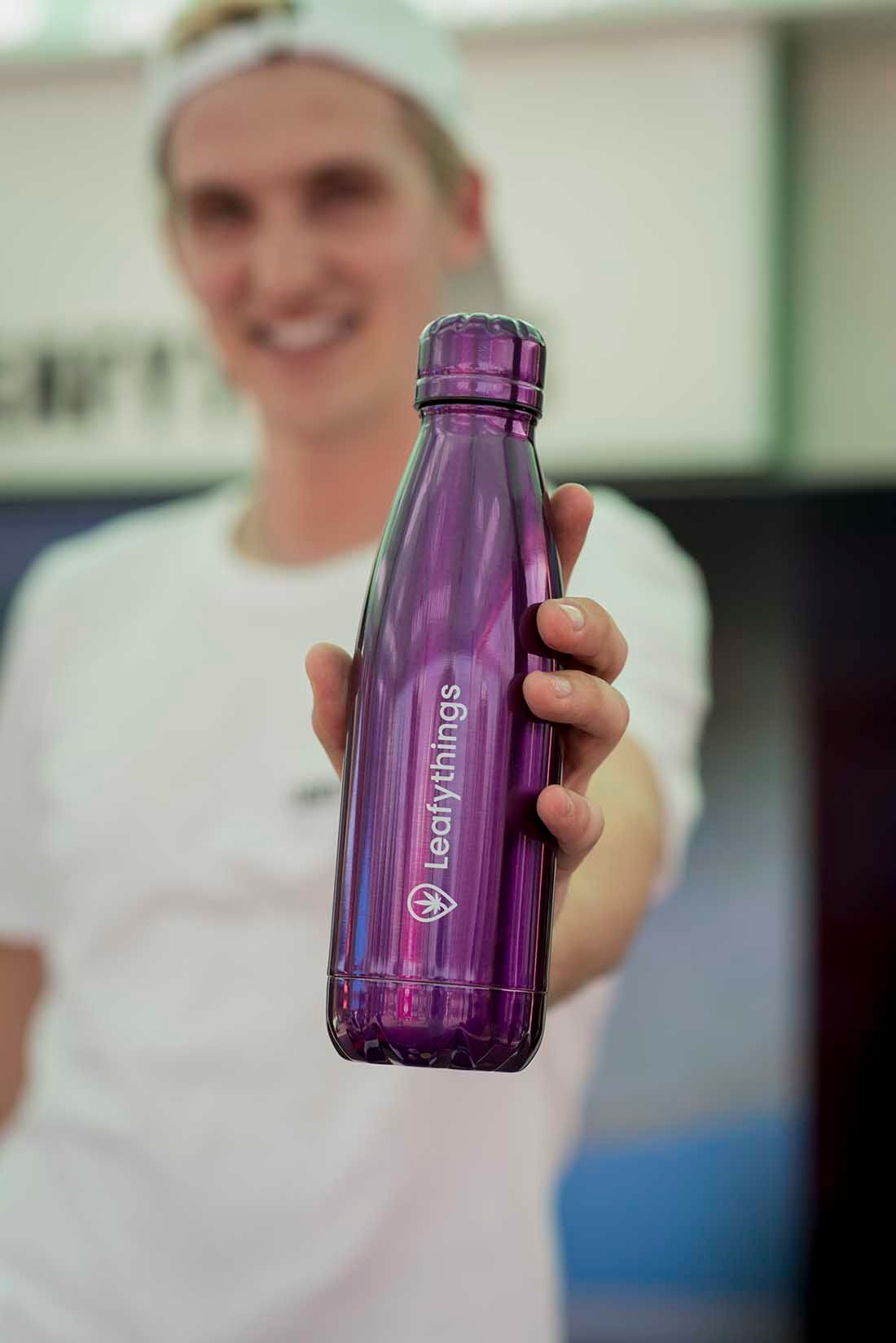 Leafythings purple waterbottle